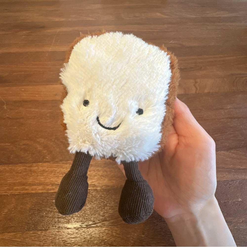 Cute Toast Plush Keychain Kawaii Bread Charm Bag Pendant New Soft Gift